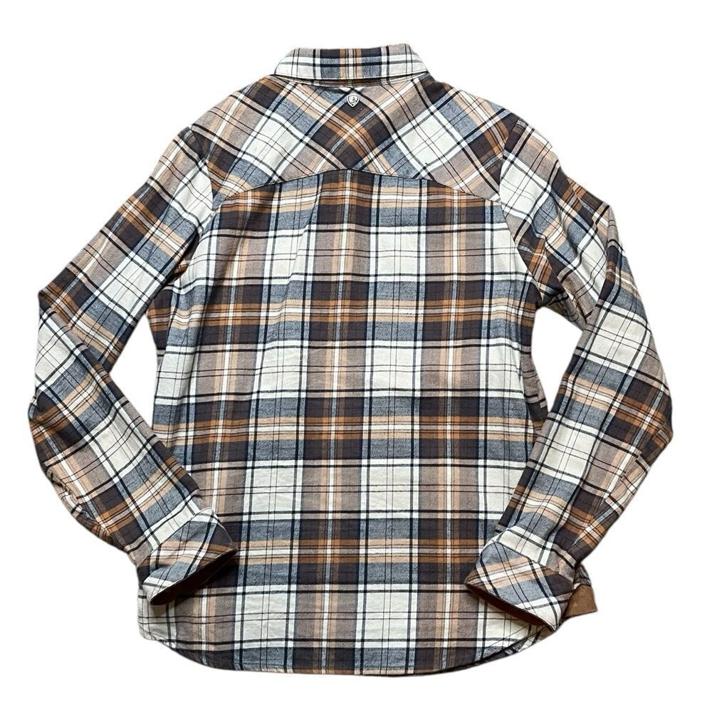 KUHL Tess Flannel Brown Plaid Size Small - Picture 3 of 8